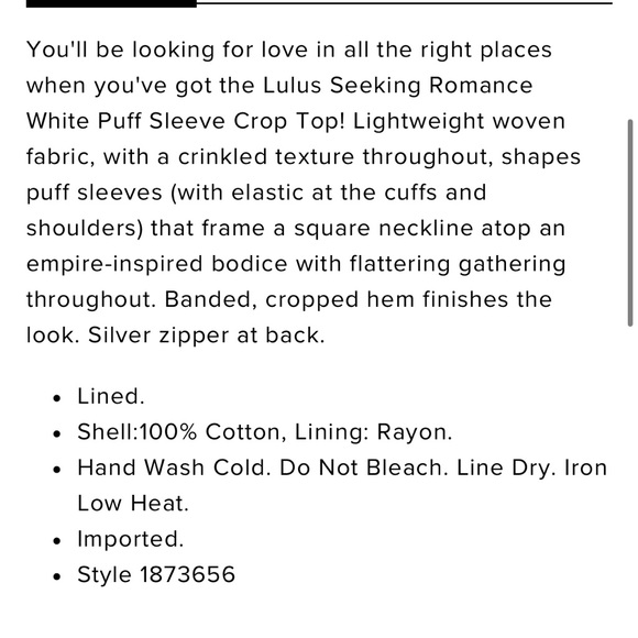 Lulu’s Rouched Crop Top - Picture 4 of 7